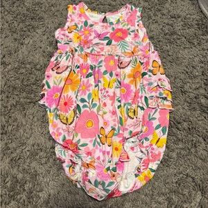 Little Sleepies Pink Floral and Butterfly One Piece